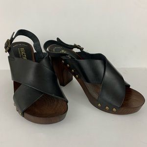 Reaction by Kenneth Cole log cabin heeled sandals